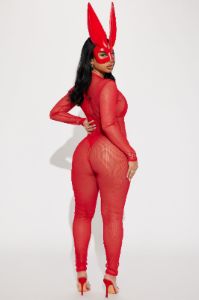 Sultry Bunny 2 Piece Costume Set - Red sold by Fashion Nova