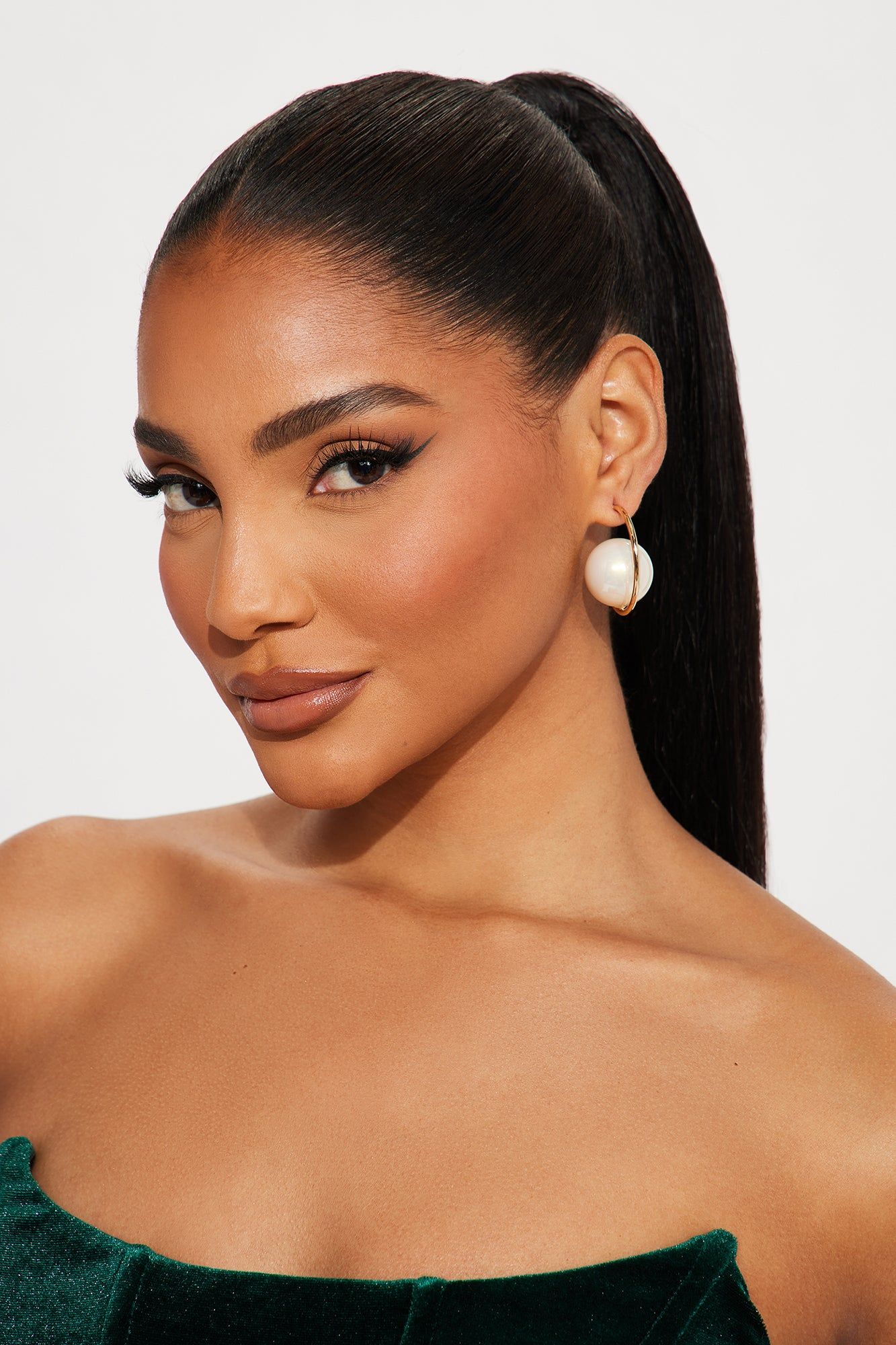 Pearl Orbit Earrings - Gold sold by Fashion Nova product image thumbnail 2