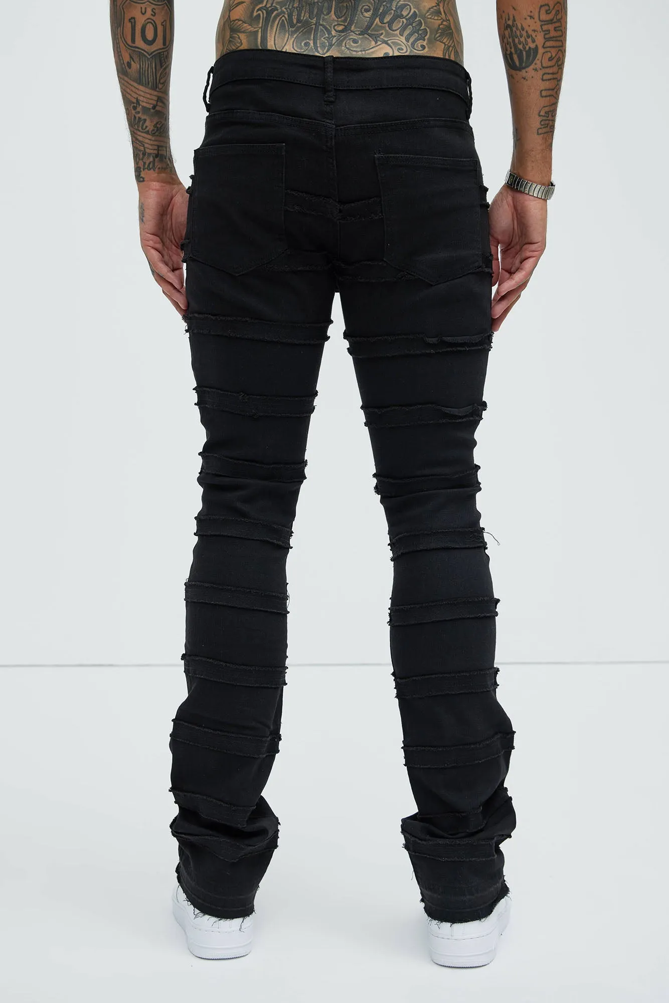 More Than You Frayed Slim Flare Jeans - Black sold by Fashion Nova product image thumbnail 4