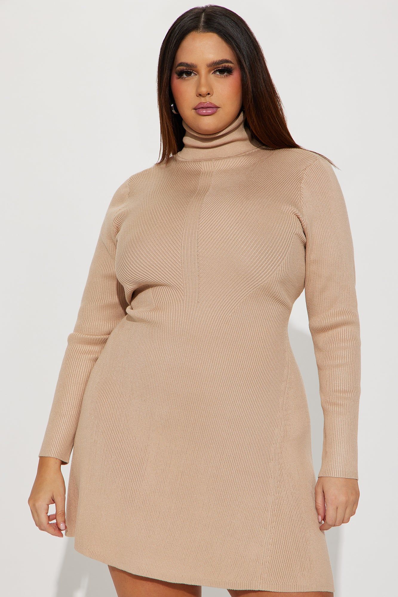 Jodie Ribbed Mini Dress - Taupe sold by Fashion Nova product image thumbnail 5