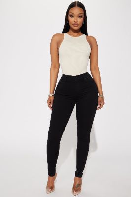 Looking Hot Stretch Skinny Jeans - Black sold by Fashion Nova