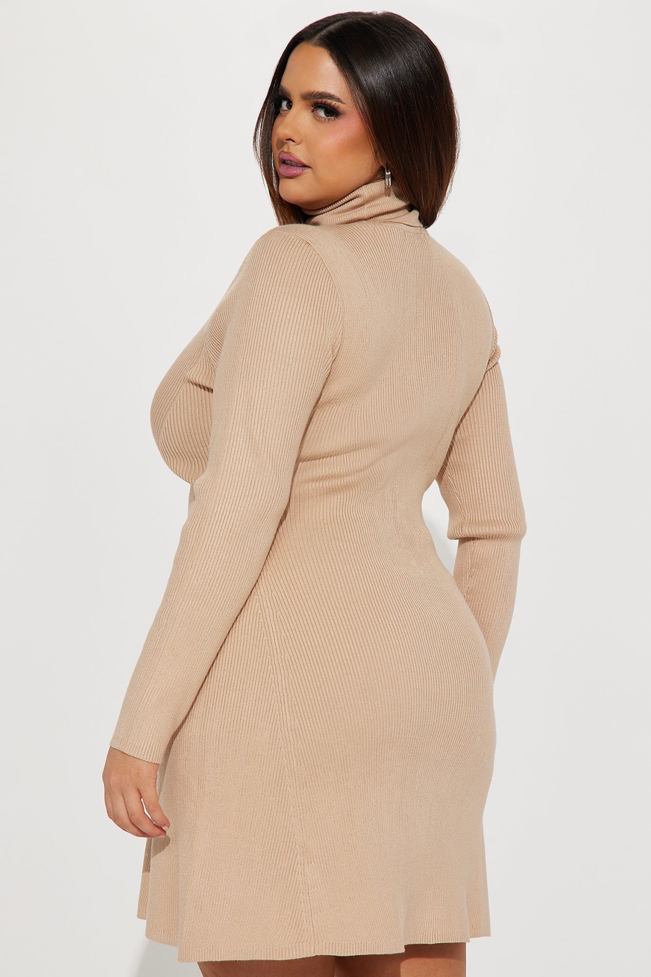 Jodie Ribbed Mini Dress - Taupe sold by Fashion Nova product image thumbnail 6