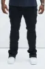 More Than You Frayed Slim Flare Jeans - Black sold by Fashion Nova
