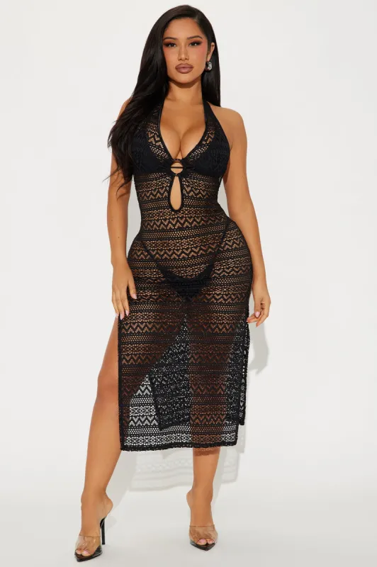 Resort Ready O-Ring Cover Up Dress - Black sold by Fashion Nova