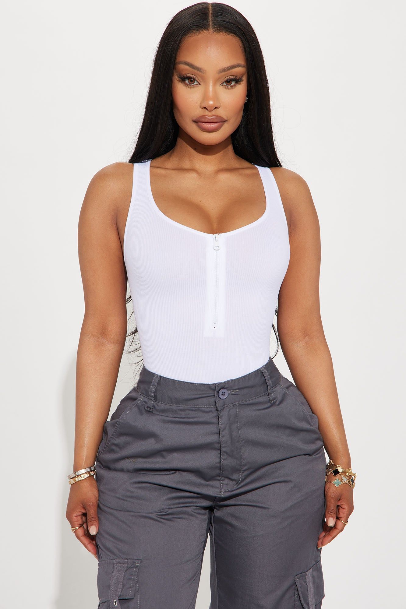 Zaida Seamless Bodysuit - White sold by Fashion Nova product image thumbnail 3