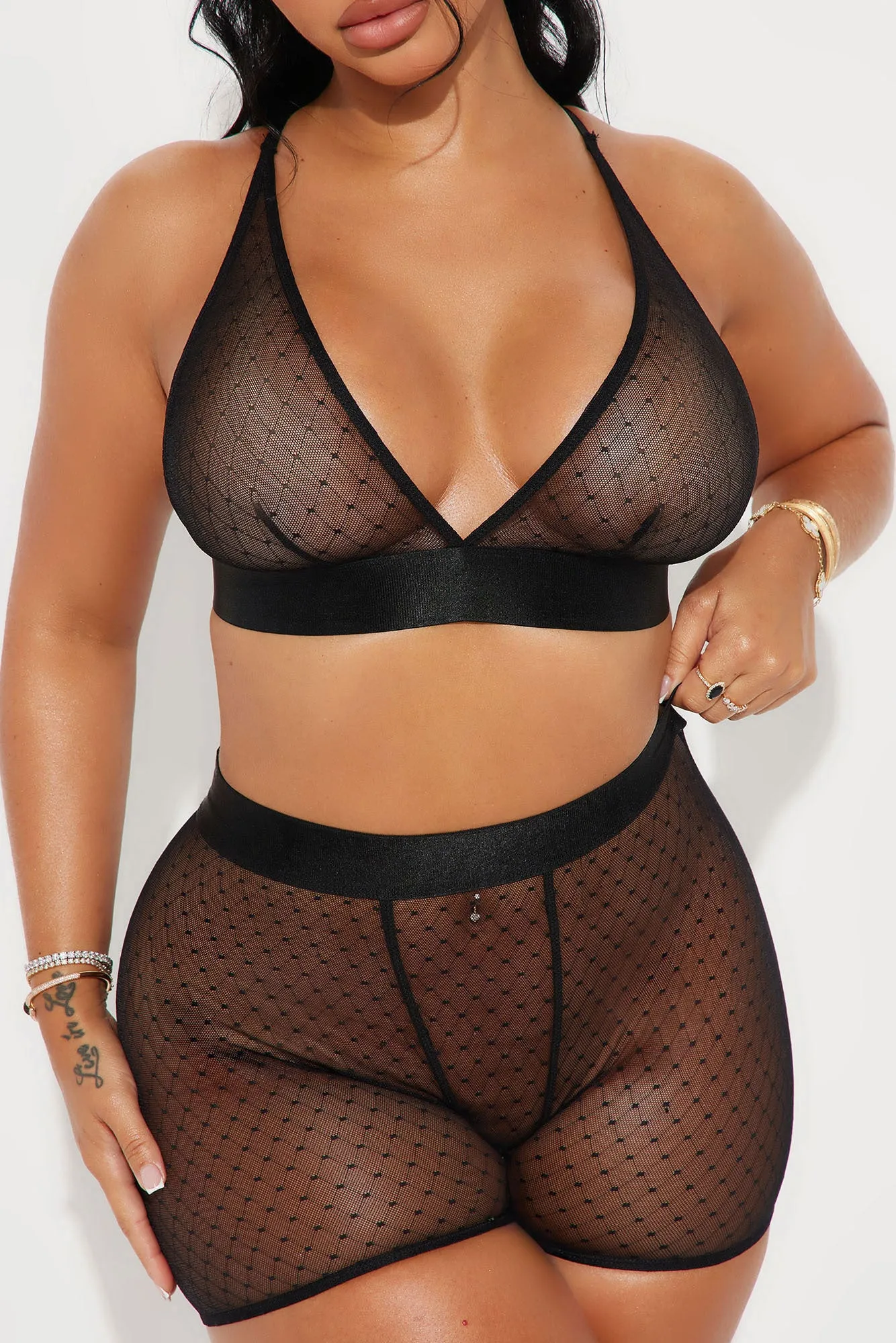 Cute But Casual Bralette Boxer 2 Piece Set - Black sold by Fashion Nova product image thumbnail 2