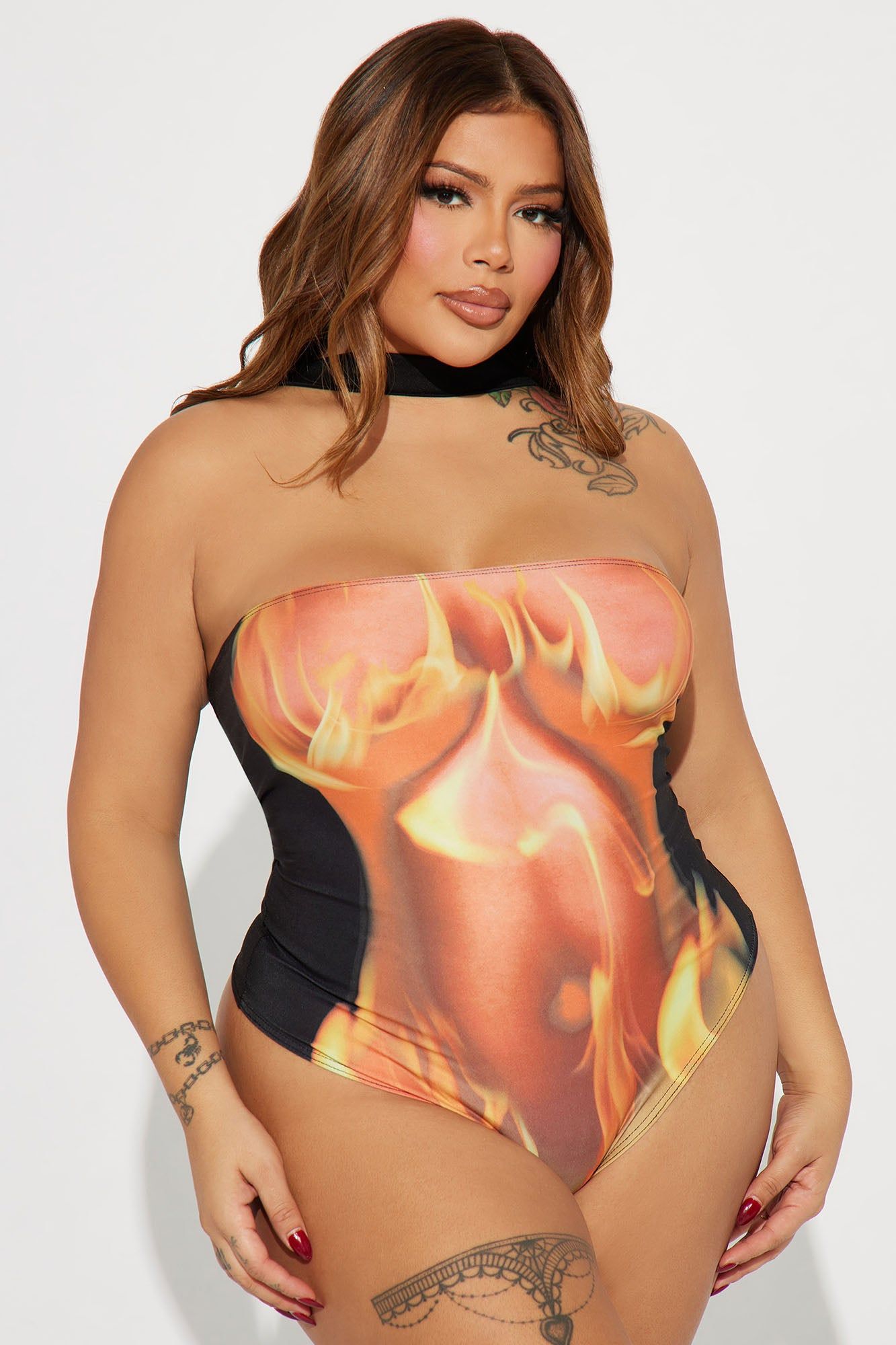 Smoking Hot Bodysuit - Red/combo sold by Fashion Nova product image thumbnail 5