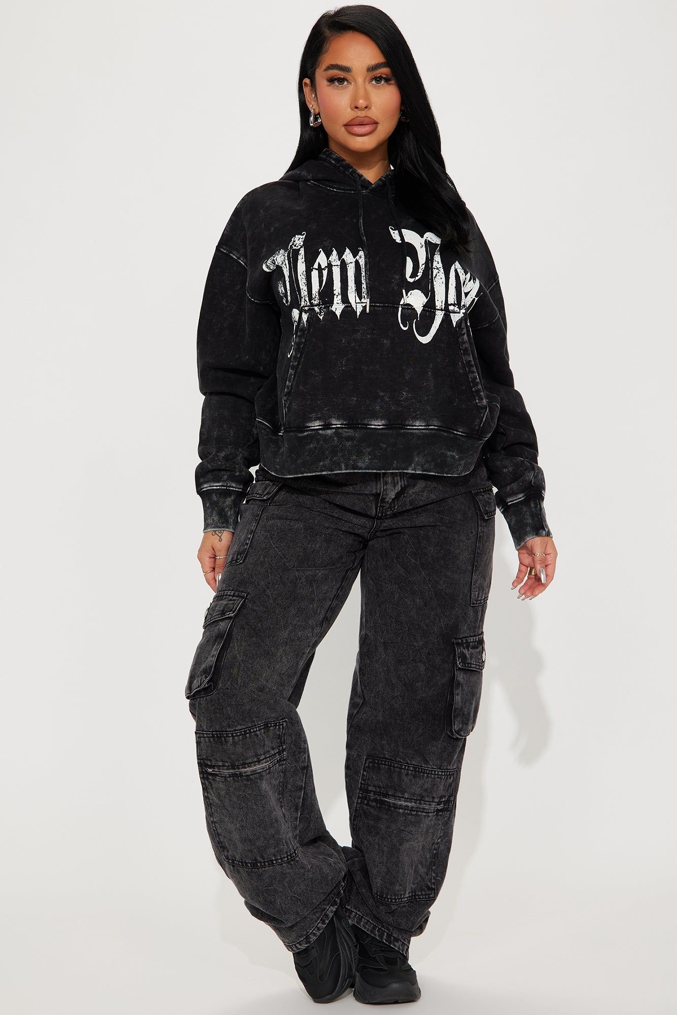New York City Washed Hoodie - Black Wash sold by Fashion Nova product image thumbnail 2