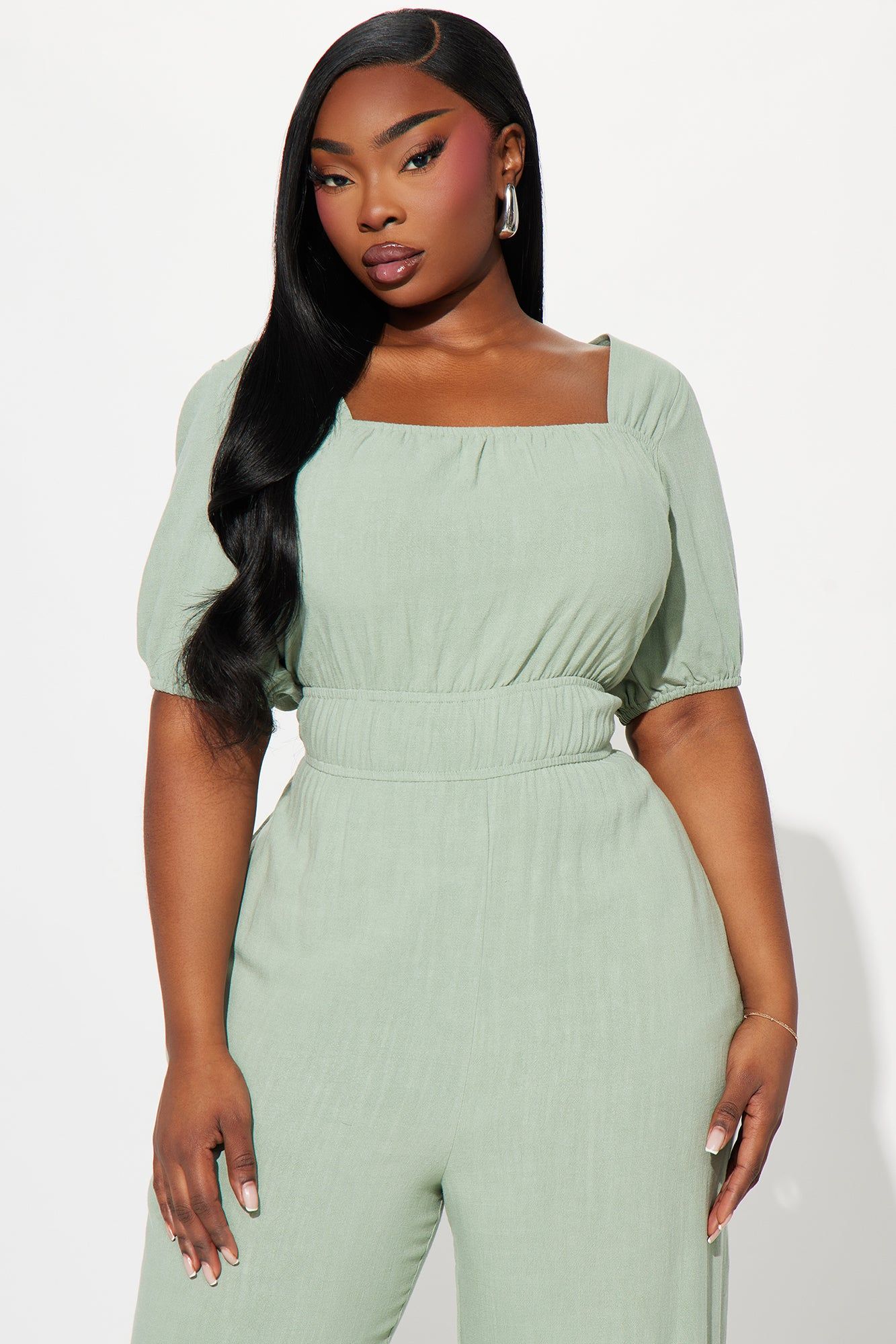 Infiniti Linen Jumpsuit - Sage sold by Fashion Nova product image thumbnail 5