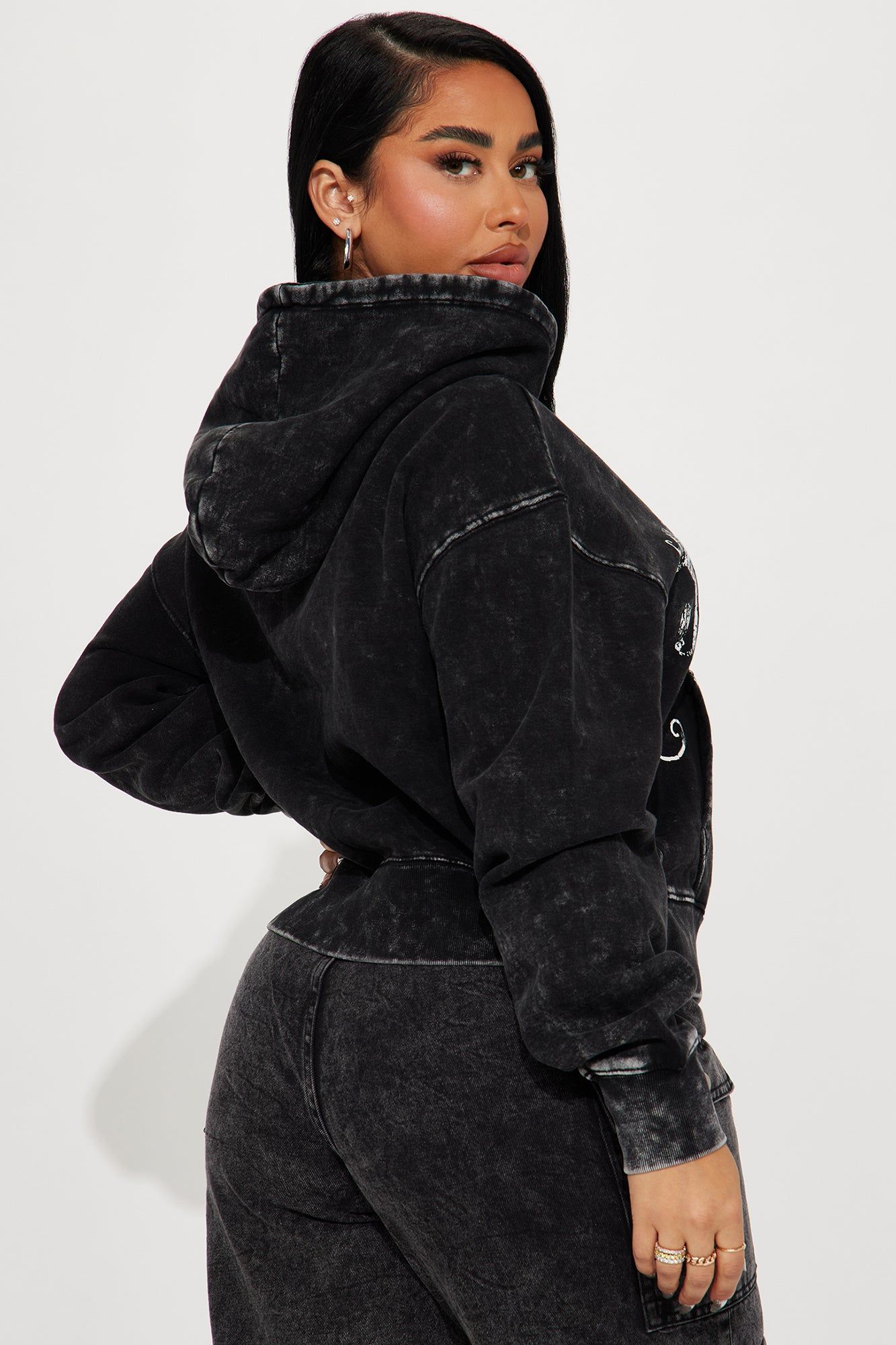 New York City Washed Hoodie - Black Wash sold by Fashion Nova product image thumbnail 4