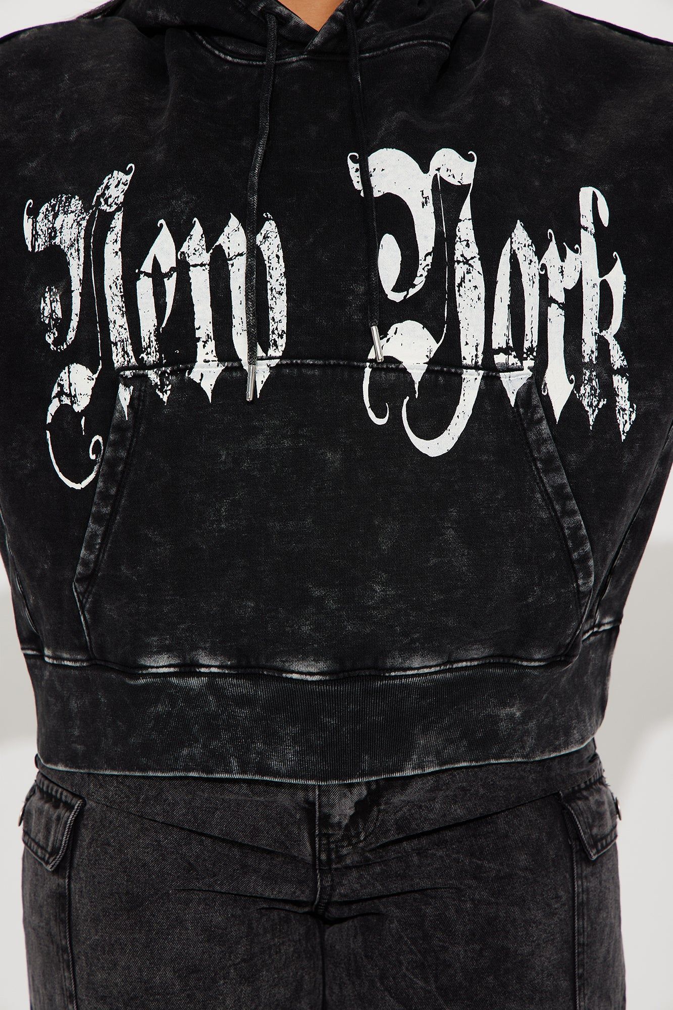 New York City Washed Hoodie - Black Wash sold by Fashion Nova product image thumbnail 3