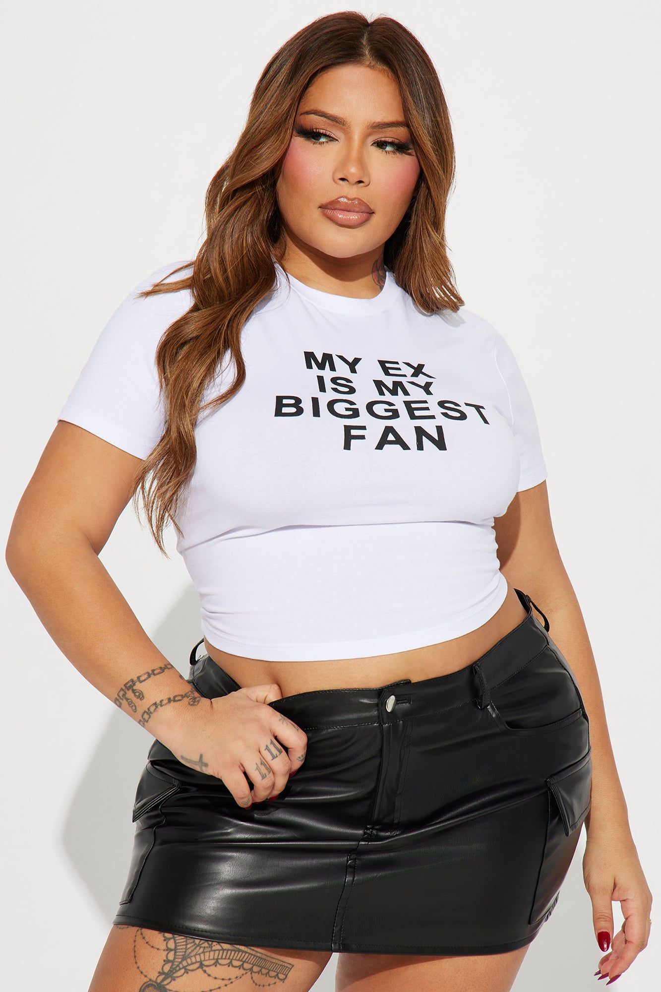 My Ex Is My Biggest Fan Tshirt - White sold by Fashion Nova product image thumbnail 4