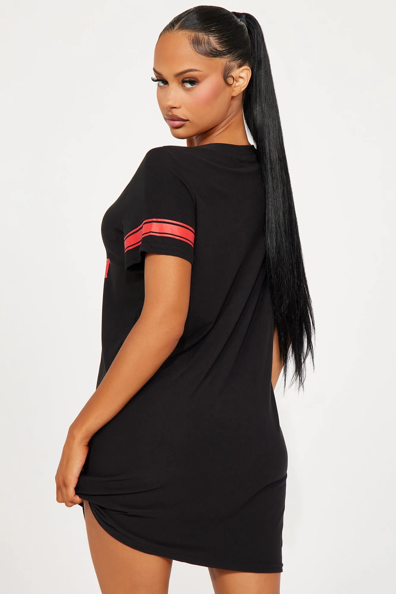 Hottest Bitch Alive! PJ Sleep Shirt - Black/Red sold by Fashion Nova product image thumbnail 3