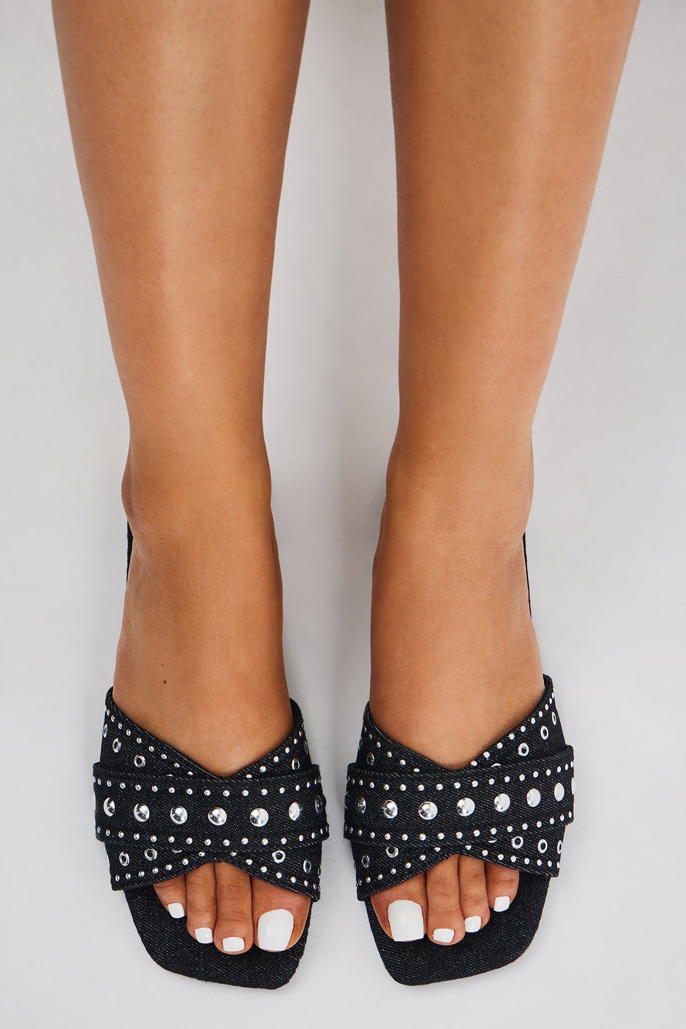 We Should Link Studded Flat Sandals - Black sold by Fashion Nova product image thumbnail 2
