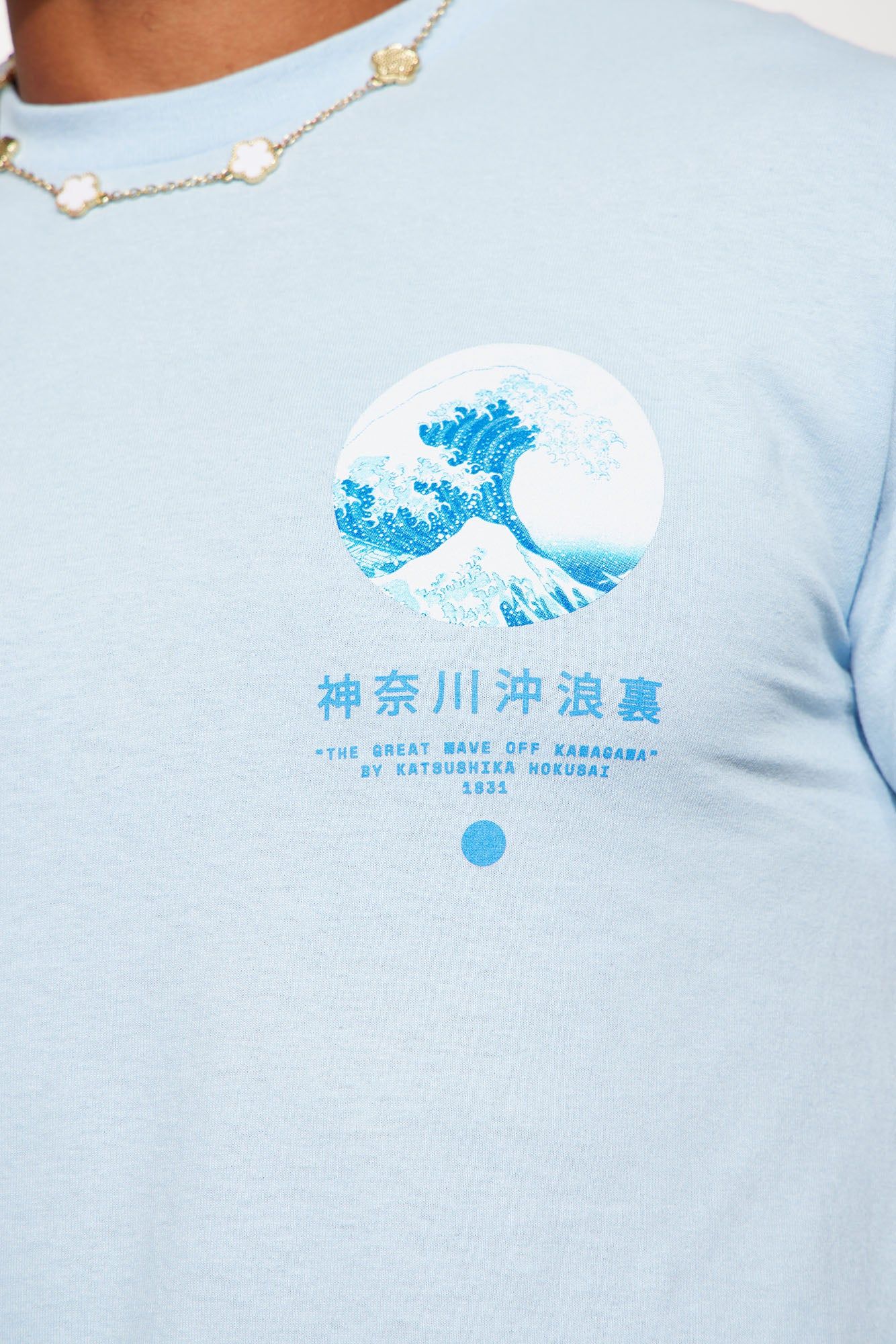 The Great Wave Short Sleeve Tee - Light Blue sold by Fashion Nova product image thumbnail 4