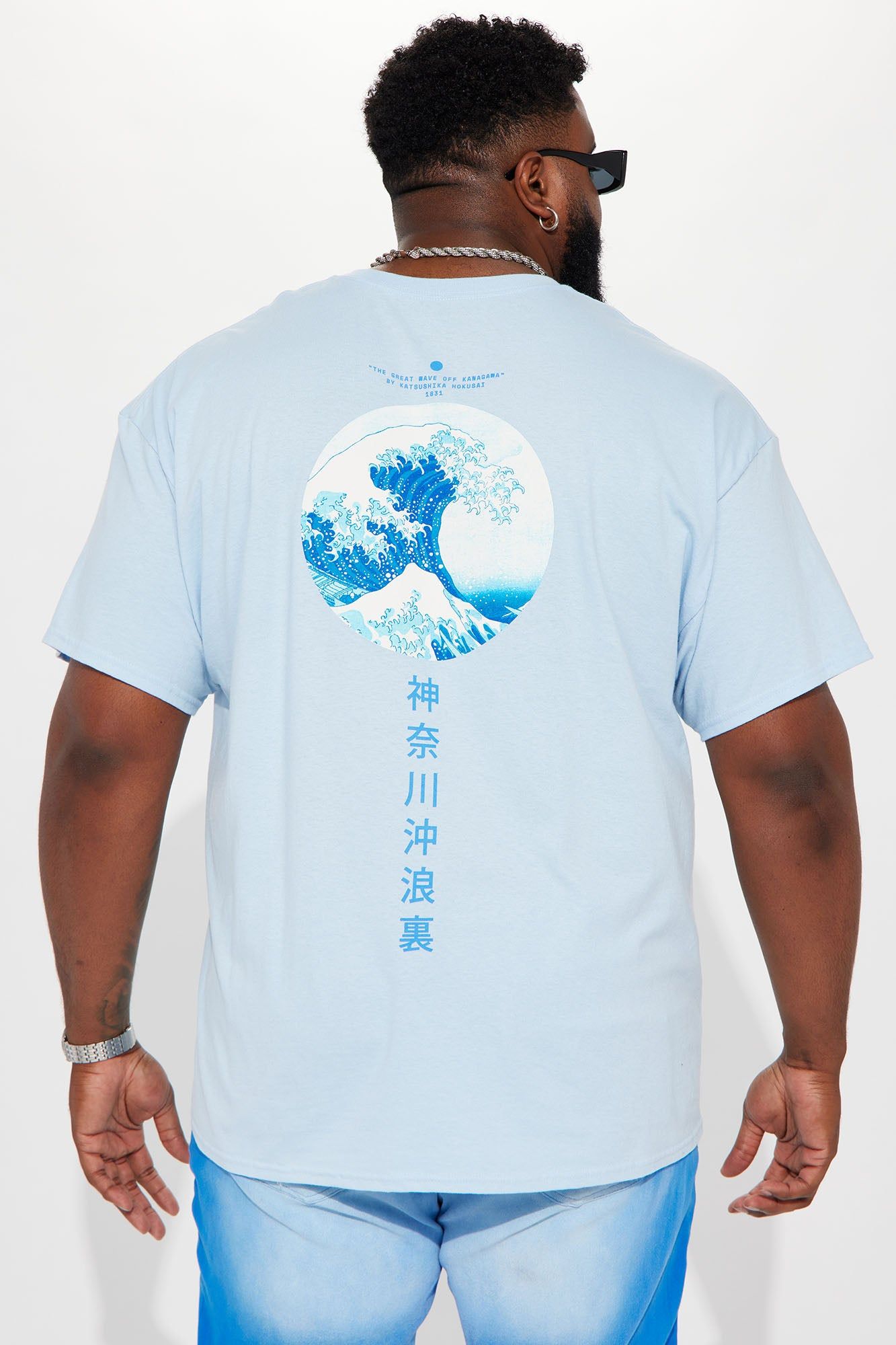 The Great Wave Short Sleeve Tee - Light Blue sold by Fashion Nova product image thumbnail 2