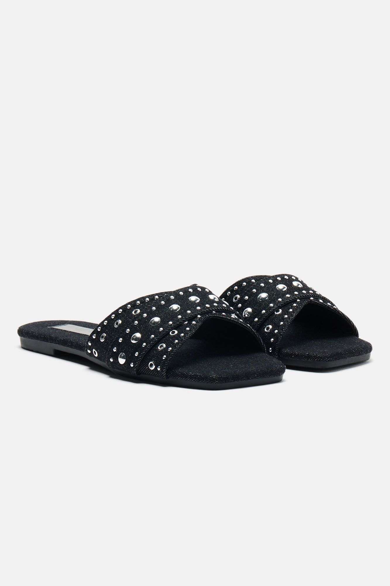 We Should Link Studded Flat Sandals - Black sold by Fashion Nova product image thumbnail 3