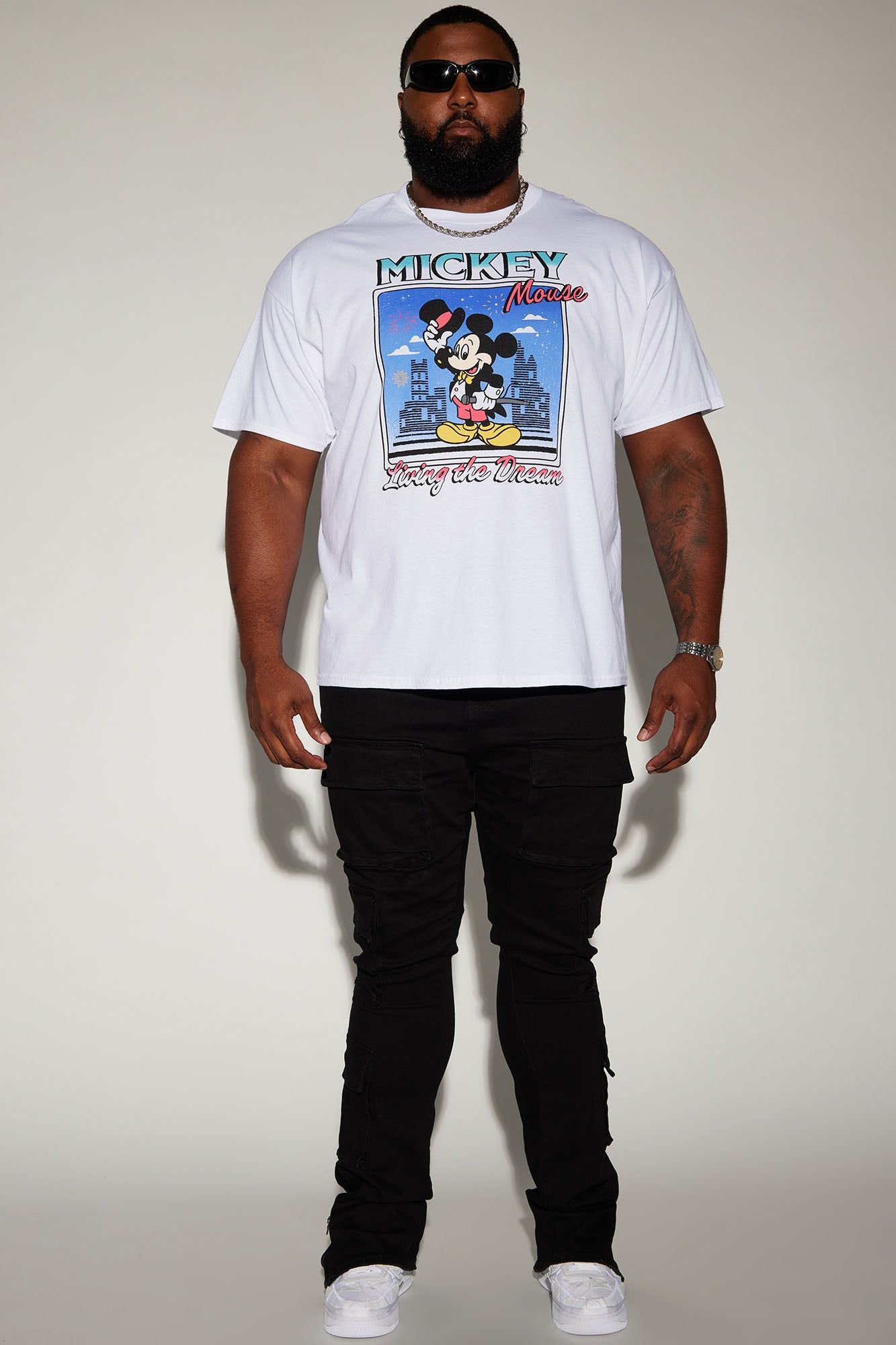 Mickey Living The Dream Graphic Short Sleeve Tee - White sold by Fashion Nova product image thumbnail 5