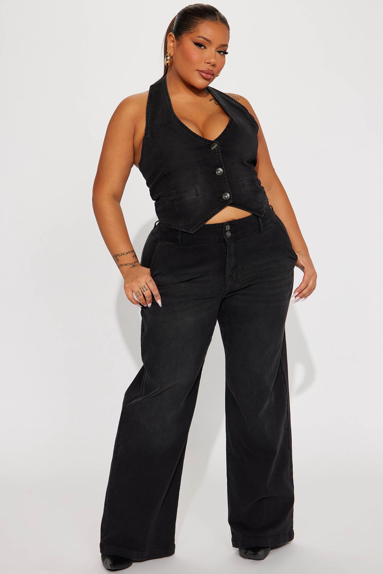 No Competition Baggy Wide Leg Jean - Black Wash sold by Fashion Nova product image thumbnail 4