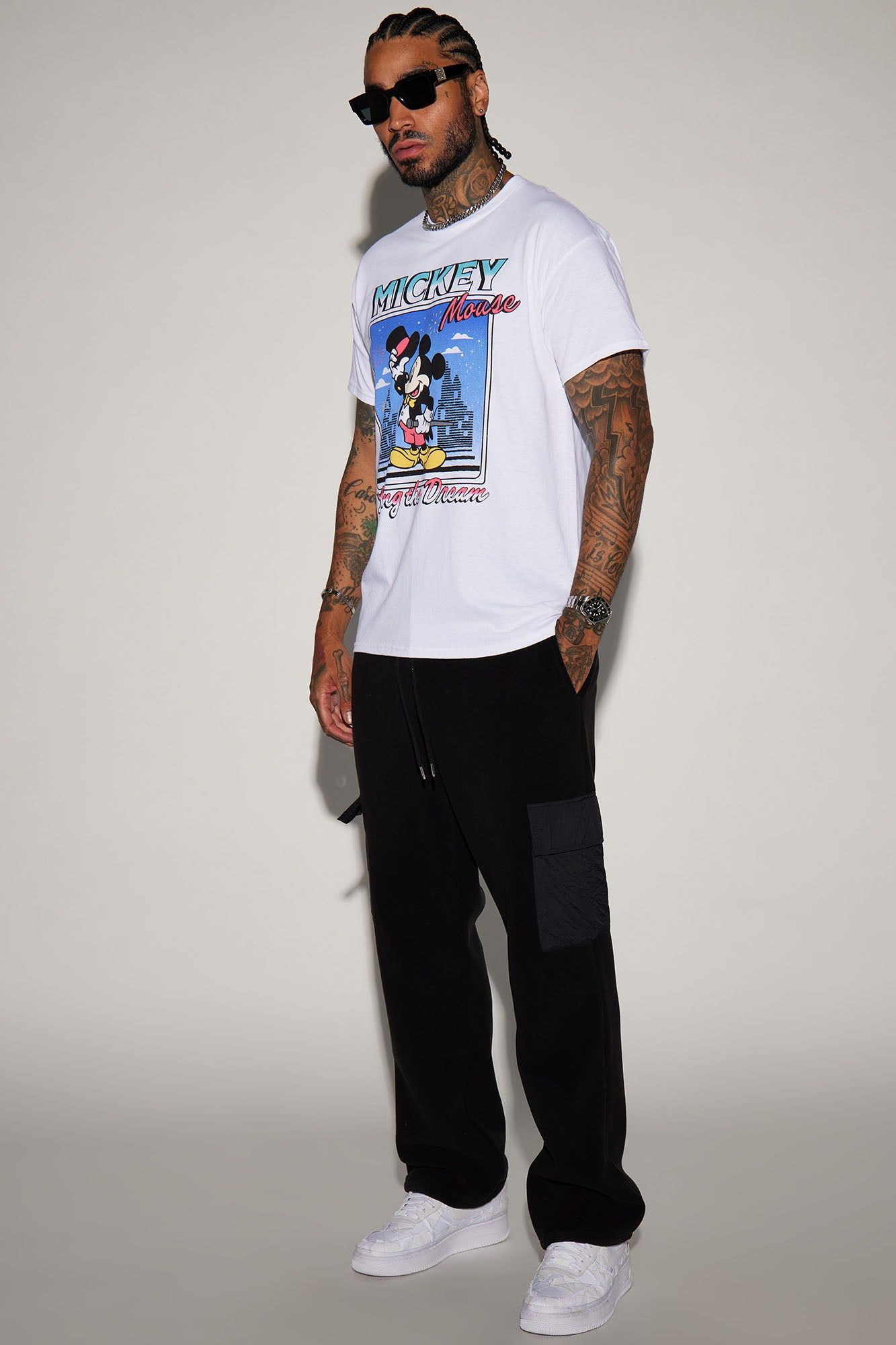 Mickey Living The Dream Graphic Short Sleeve Tee - White sold by Fashion Nova product image thumbnail 2