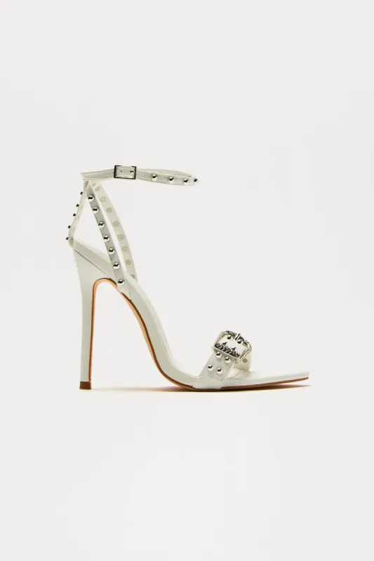 Read My Lips Heels - White sold by Fashion Nova