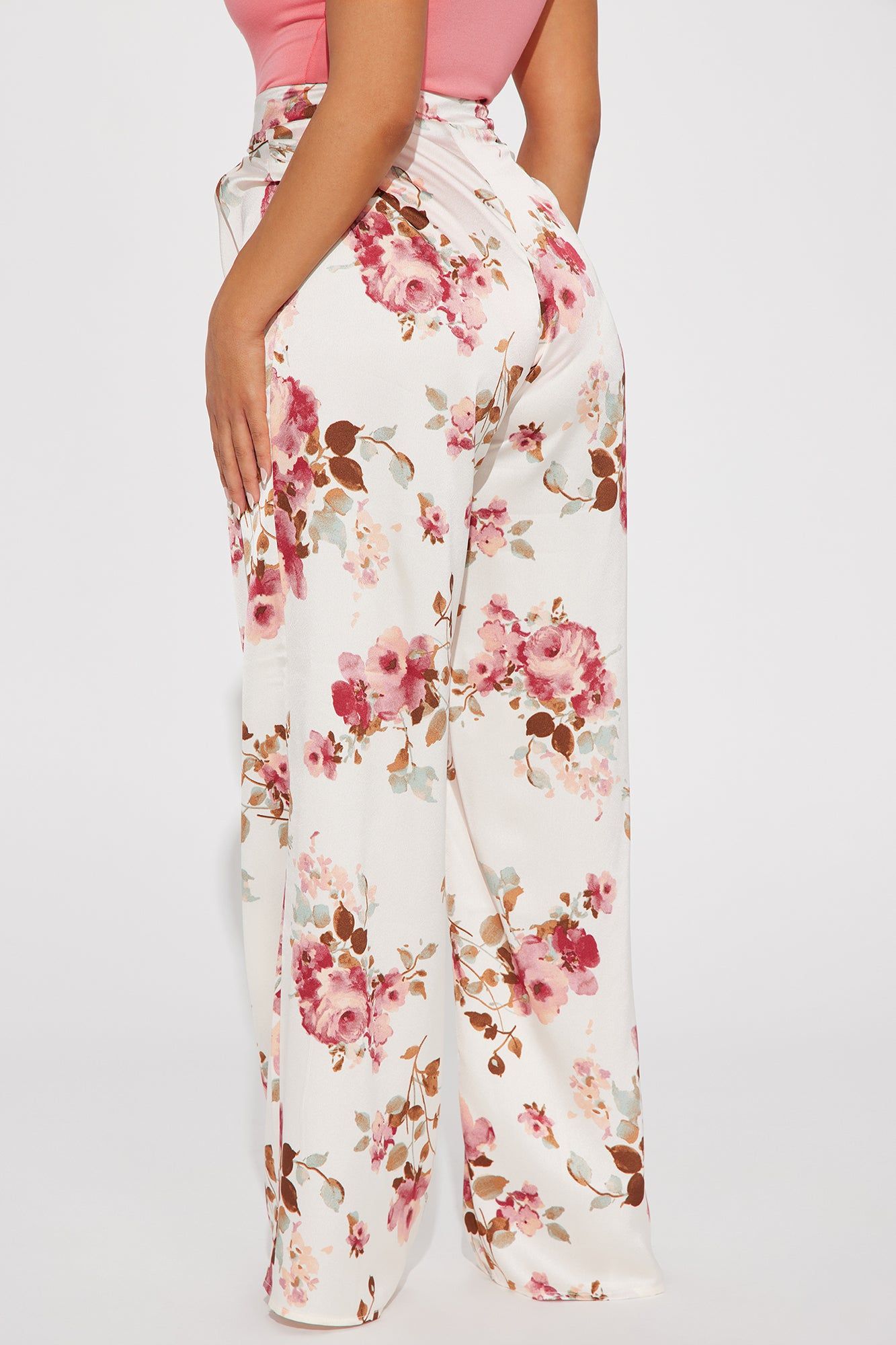 Lover Gal Satin Trouser - Cream/combo sold by Fashion Nova product image thumbnail 2