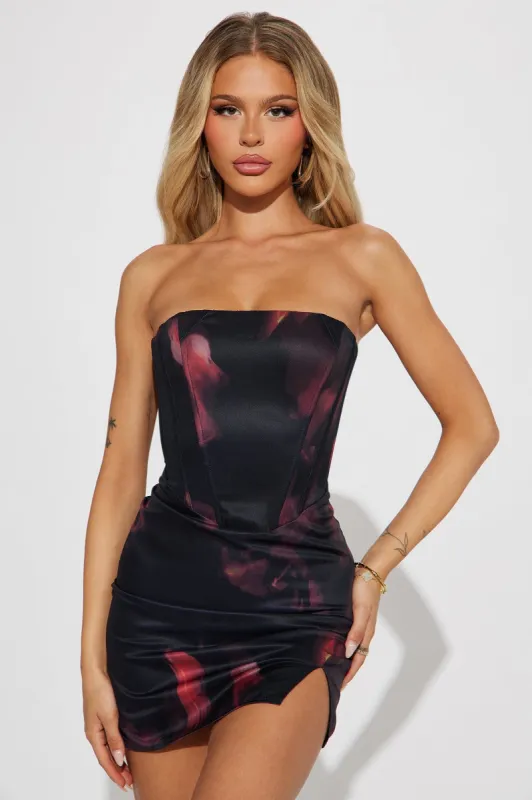 Cheyenne Corset Mini Dress - Black/combo sold by Fashion Nova