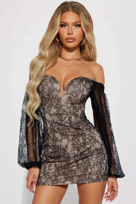 Lacey Mini Dress - Black sold by Fashion Nova