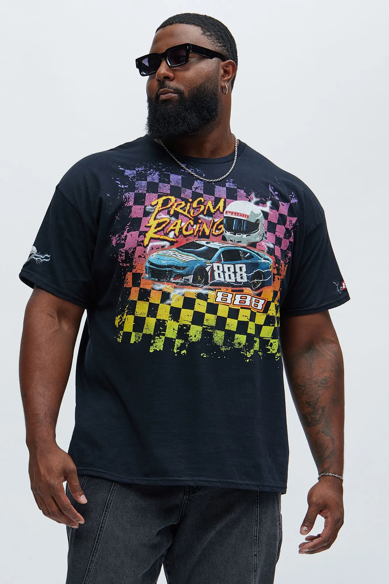 Prism Racing 888 Short Sleeve Tee - Black sold by Fashion Nova product image thumbnail 5