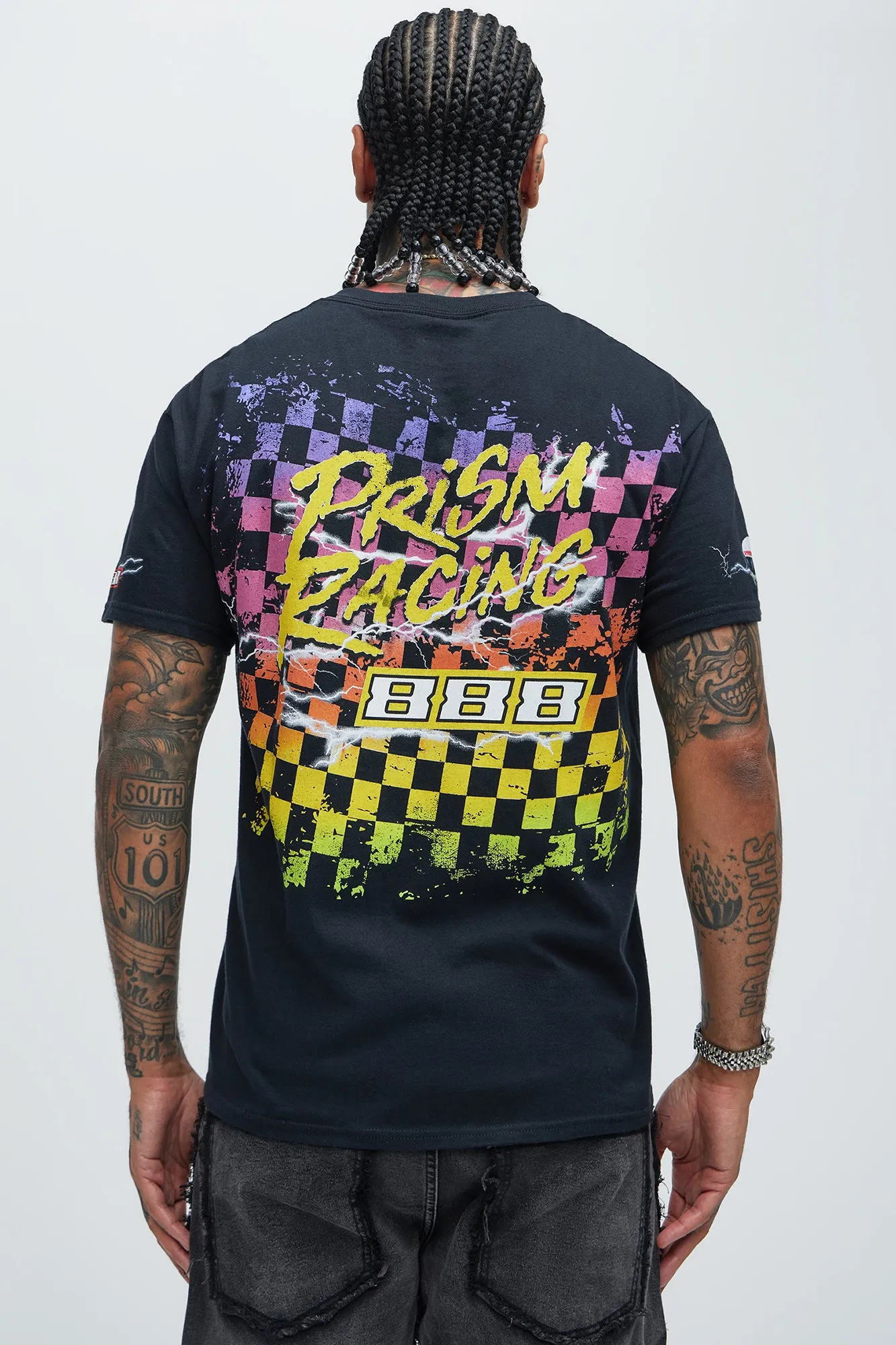 Prism Racing 888 Short Sleeve Tee - Black sold by Fashion Nova product image thumbnail 4