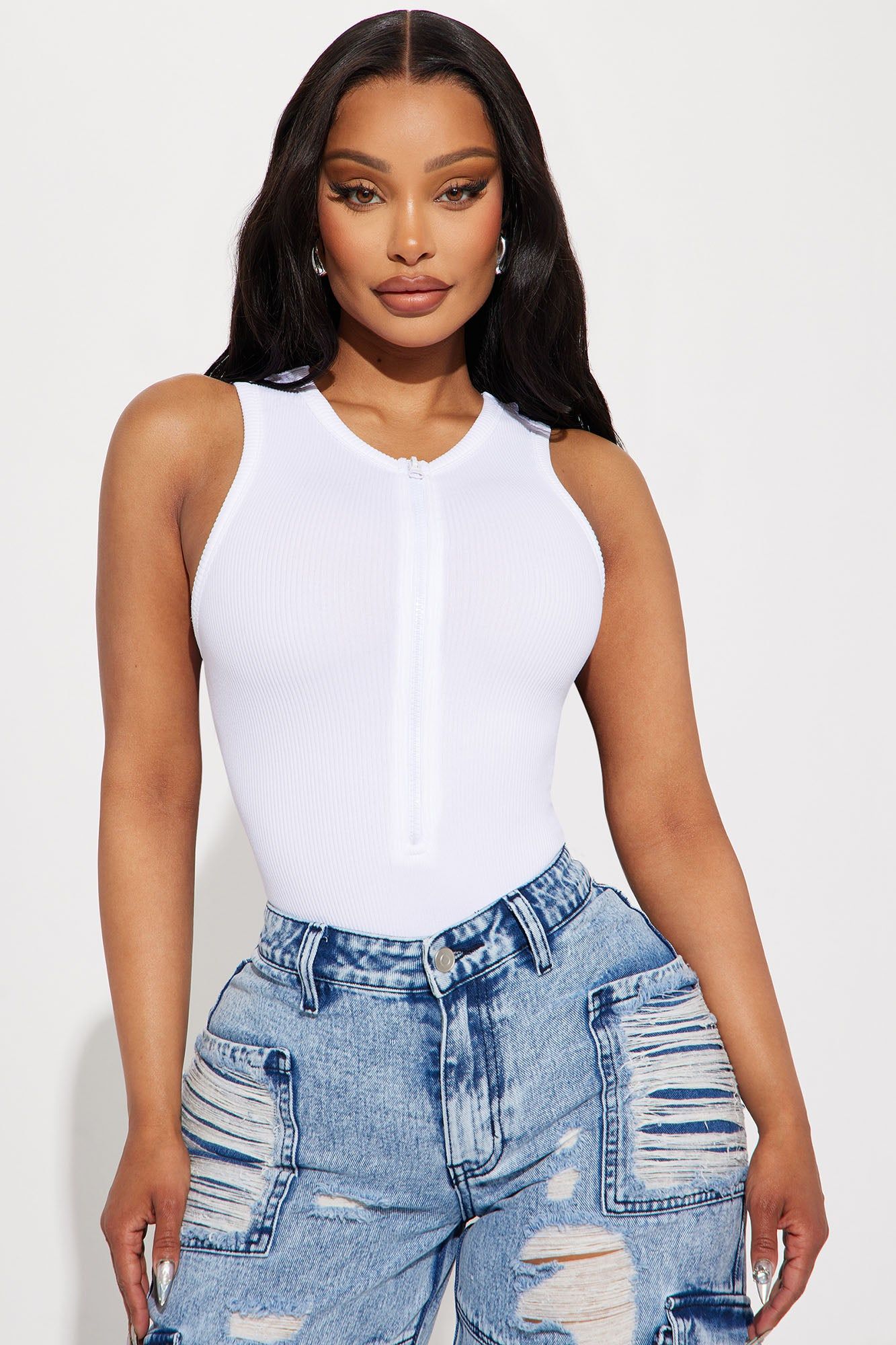 Show And Tell Seamless Bodysuit - White sold by Fashion Nova product image thumbnail 3