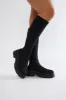 Rocco Knit Boots - Black sold by Fashion Nova