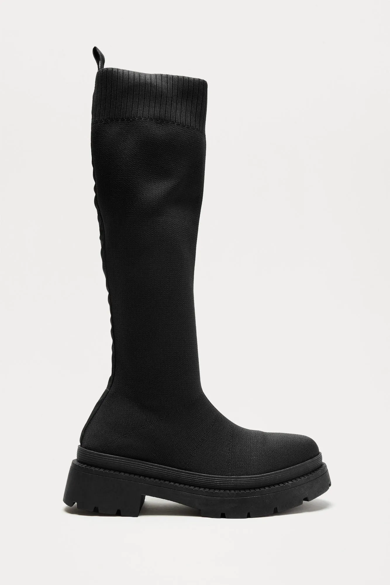 Rocco Knit Boots - Black sold by Fashion Nova