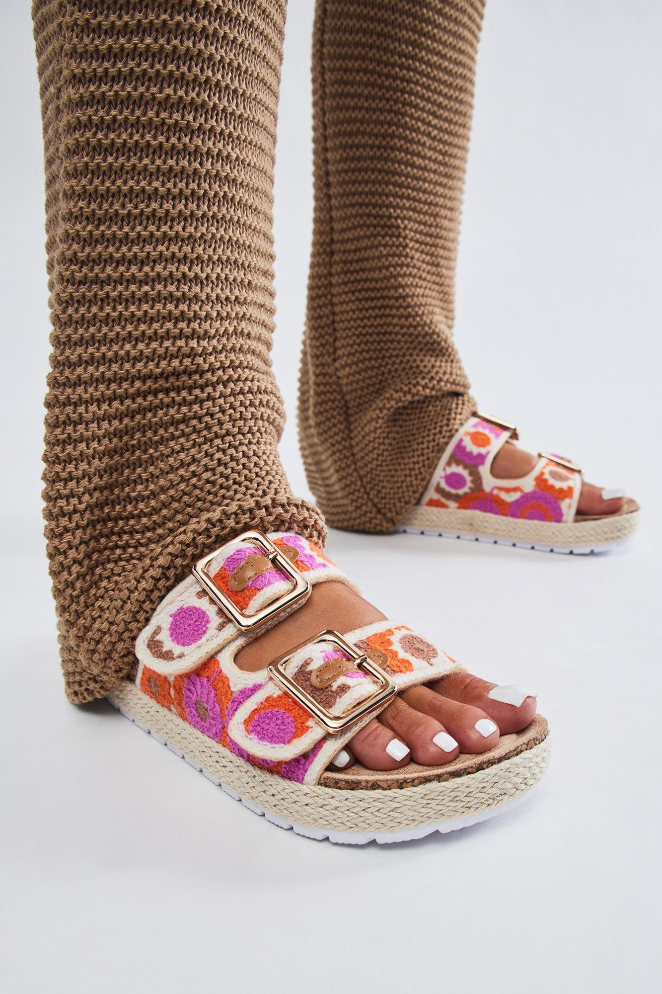 Daytime Adventure Casual Slides - Pink/combo sold by Fashion Nova product image thumbnail 3