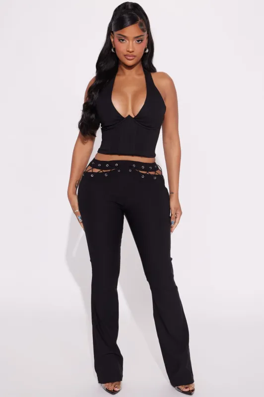 Up To No Good Flare Pant - Black sold by Fashion Nova