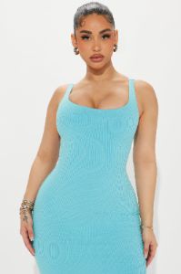 Jennifer Double Lined Midi Dress - Blue sold by Fashion Nova