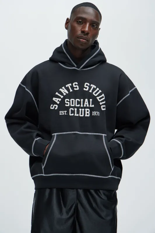 Saints Studio Social Club Hoodie - Black sold by Fashion Nova