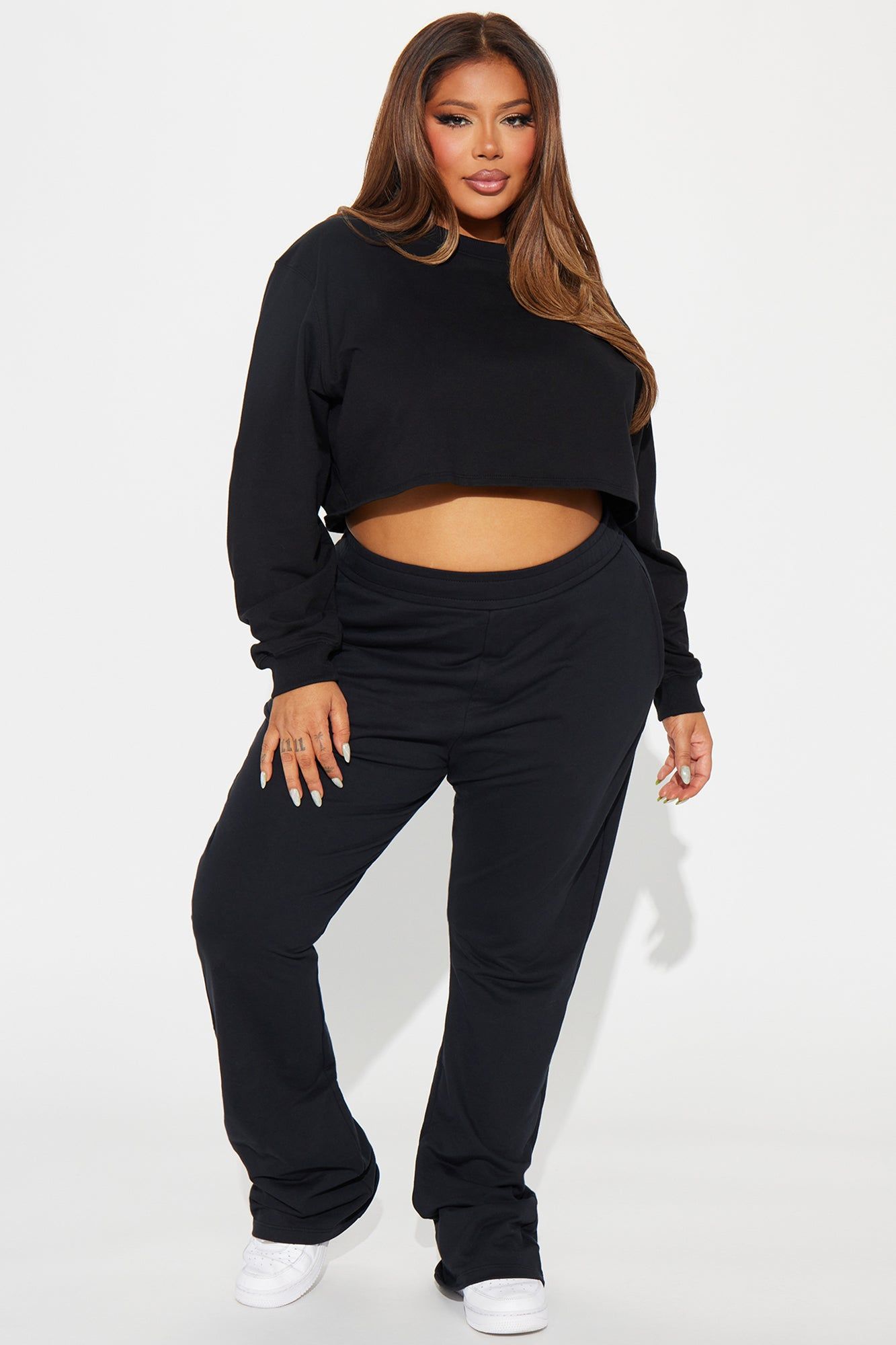Flight Time Lounge Flare Pants - Black sold by Fashion Nova product image thumbnail 4