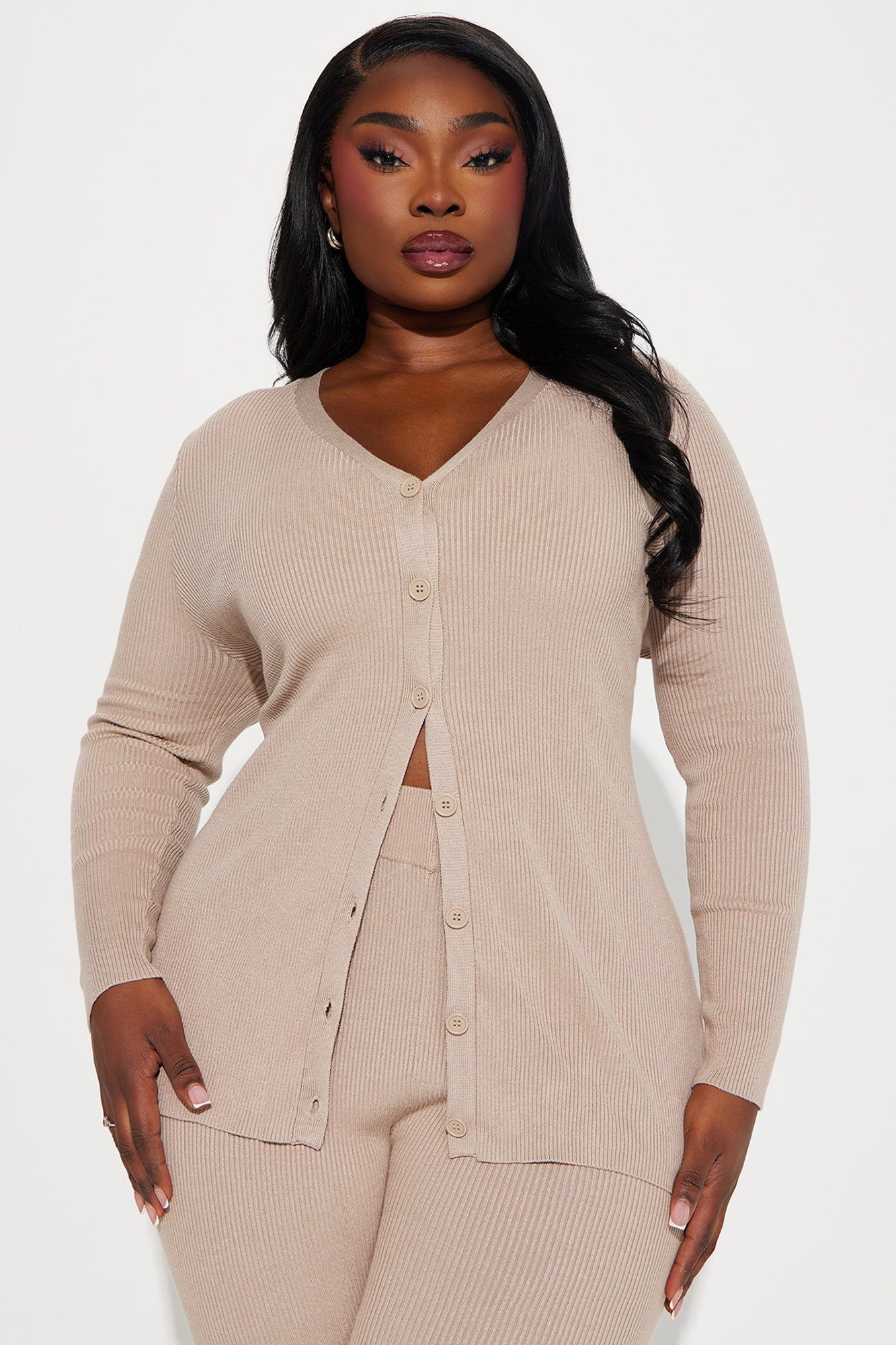 Sasha Ribbed Pant Set - Taupe sold by Fashion Nova product image thumbnail 5