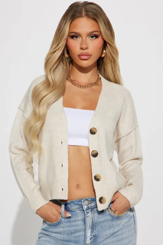 Ainsley Cardigan - Oatmeal sold by Fashion Nova