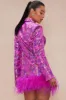 Jazzmin Satin Blazer Dress - Pink/combo sold by Fashion Nova