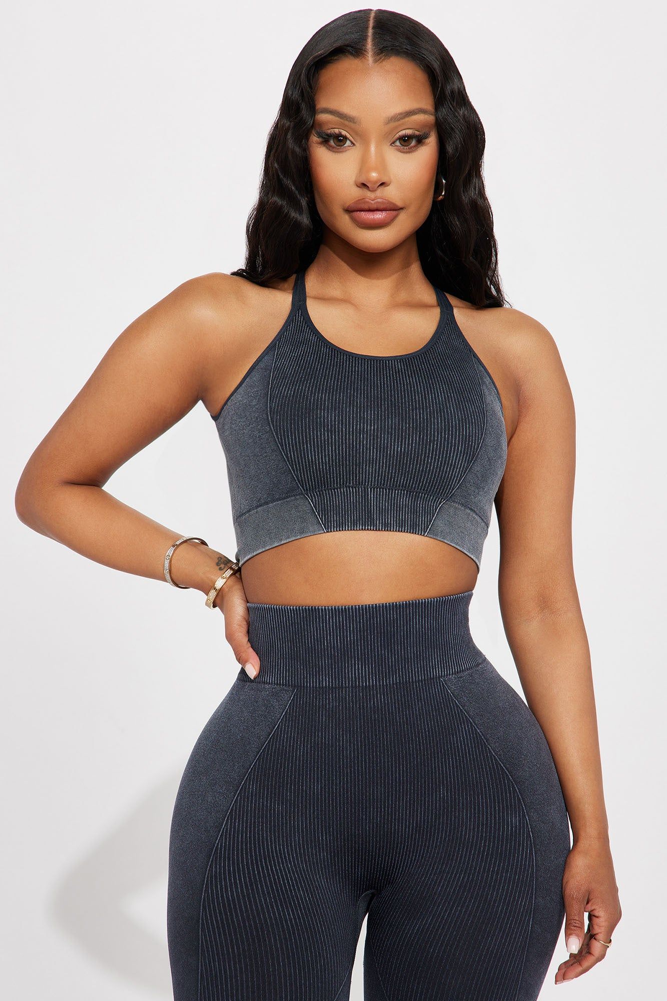 Stretch It Out Active Sports Bra - Black sold by Fashion Nova