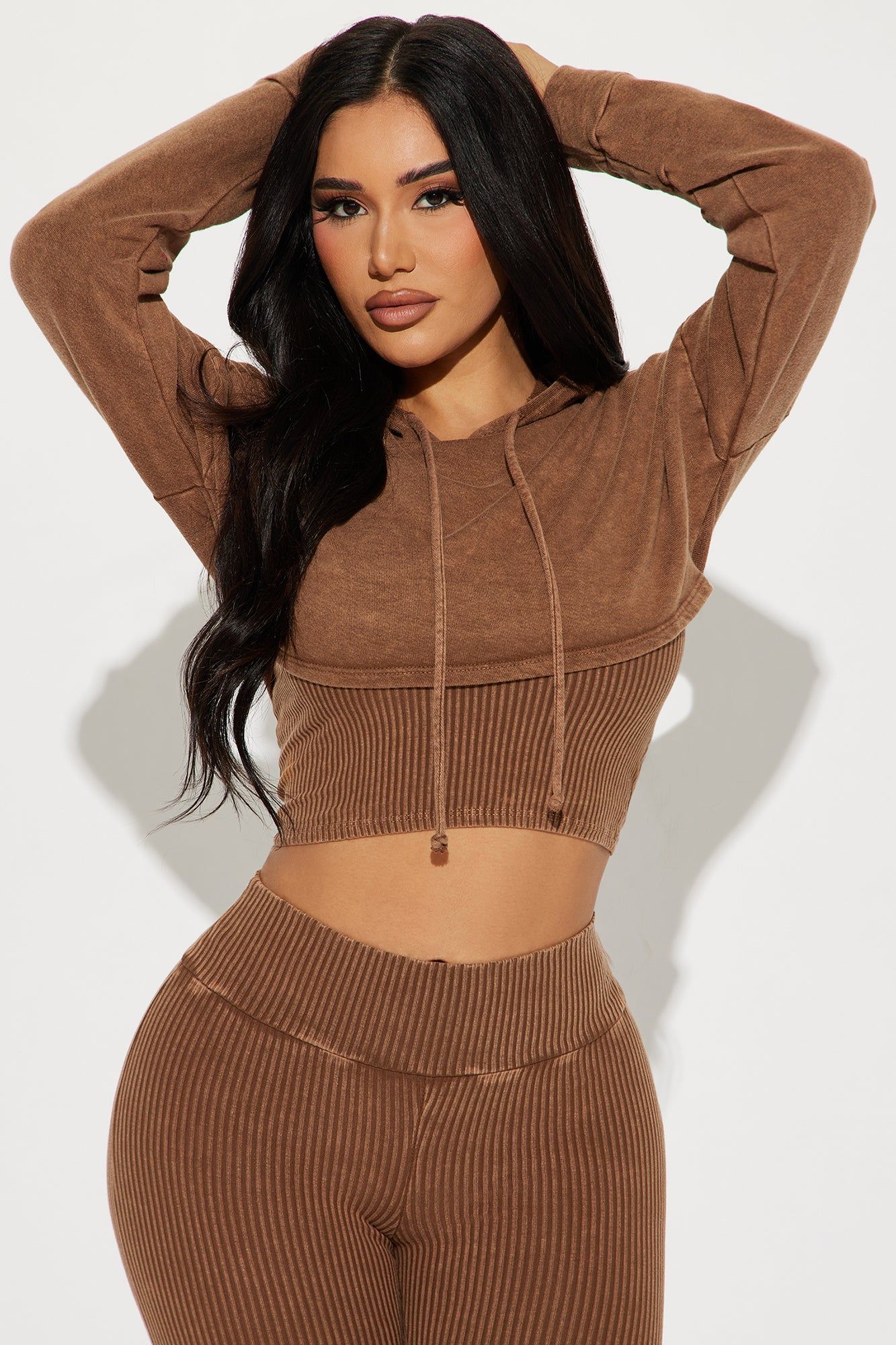 Chill Vibe Mineral Wash Legging Set - Mocha sold by Fashion Nova product image thumbnail 2