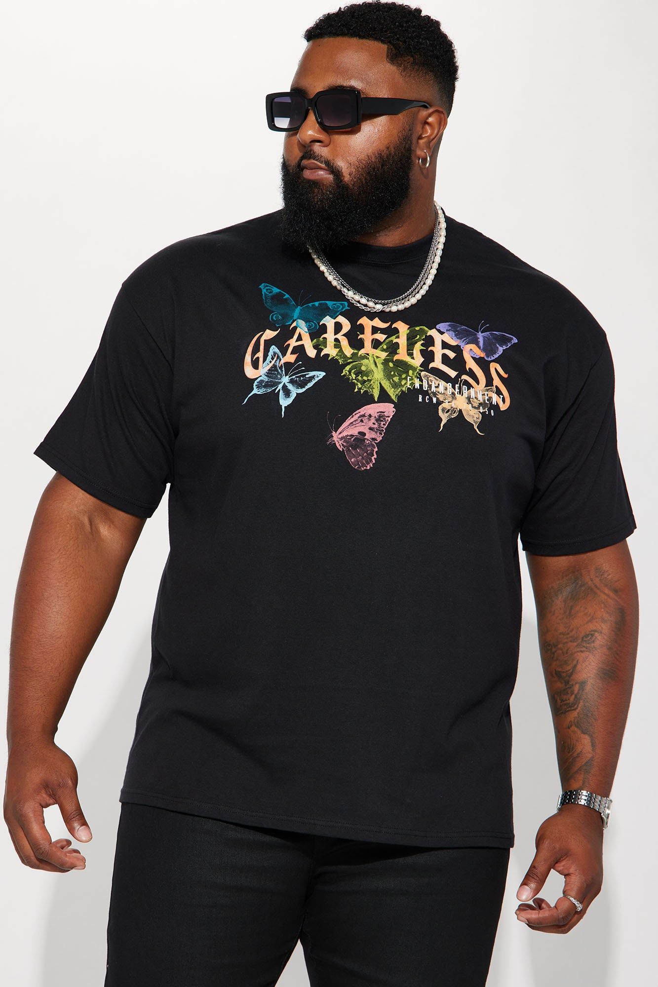 Careless Butterfly Short Sleeve Tee - Black sold by Fashion Nova product image thumbnail 2