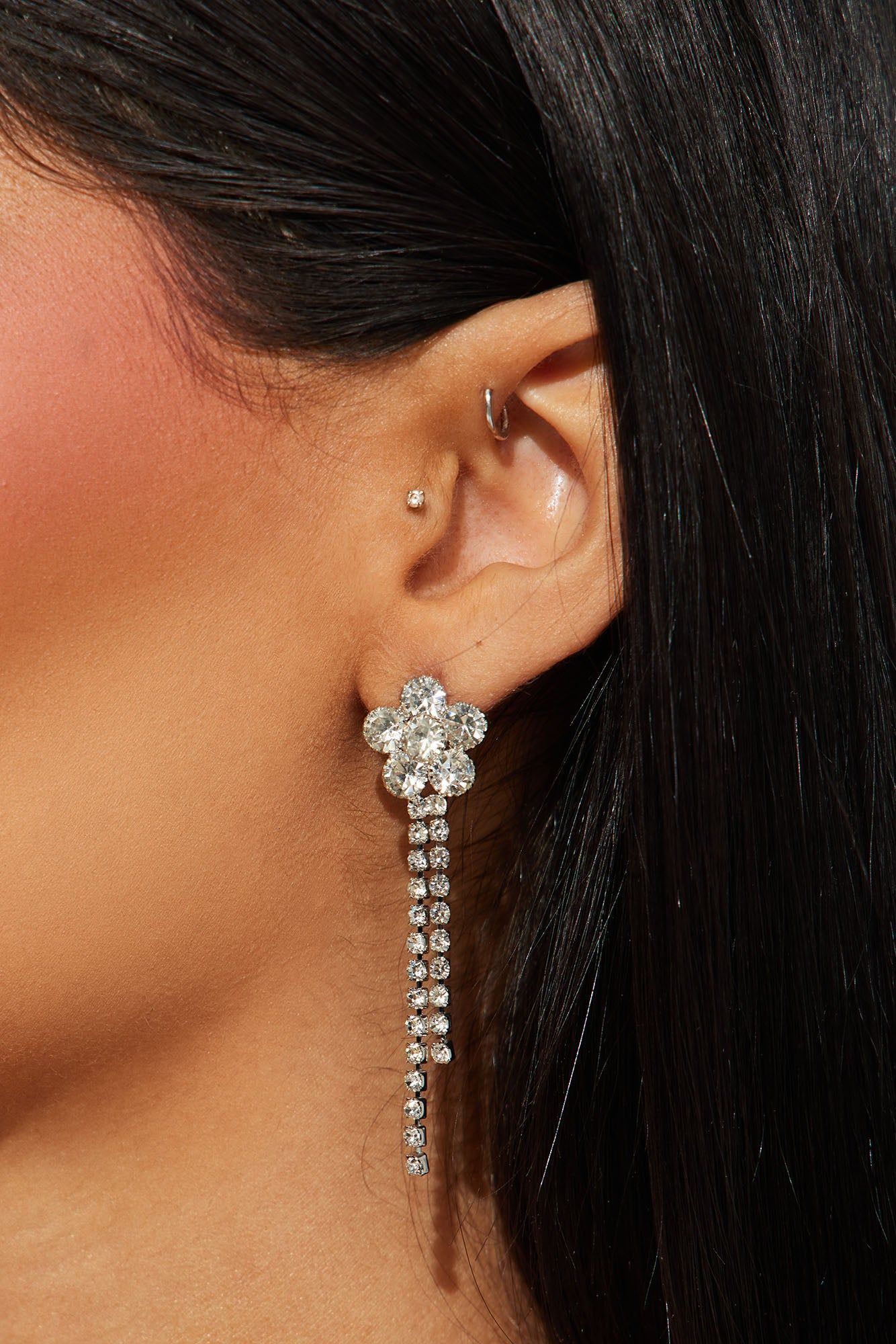 Flora Necklace And Earring Set - Silver sold by Fashion Nova product image thumbnail 2