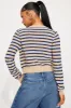 Rhode Island Striped 2 Piece Cropped Cardigan Sweater - Taupe/combo sold by Fashion Nova