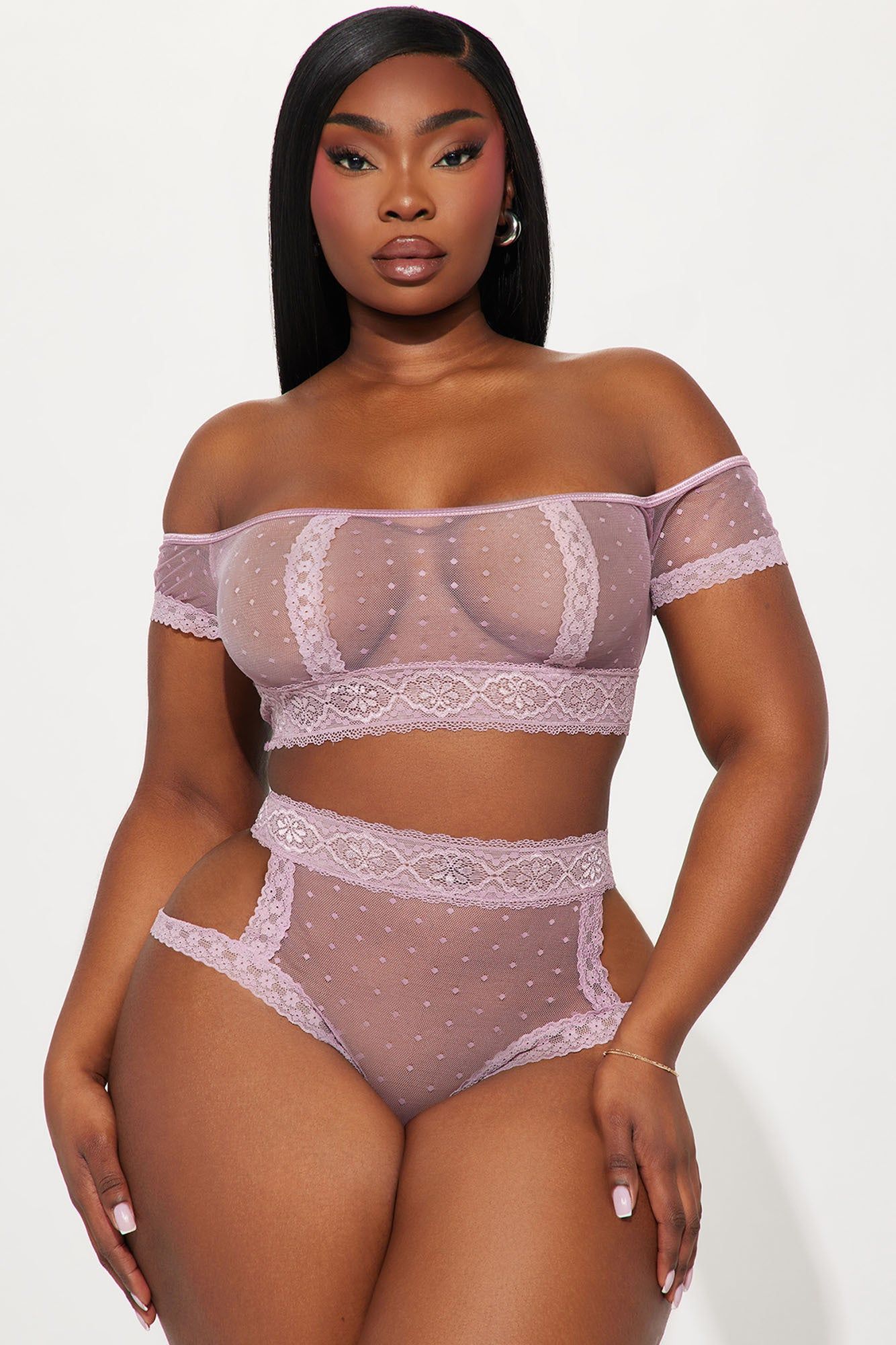 Sheer Truth 2 Piece Set - Lilac sold by Fashion Nova product image thumbnail 4