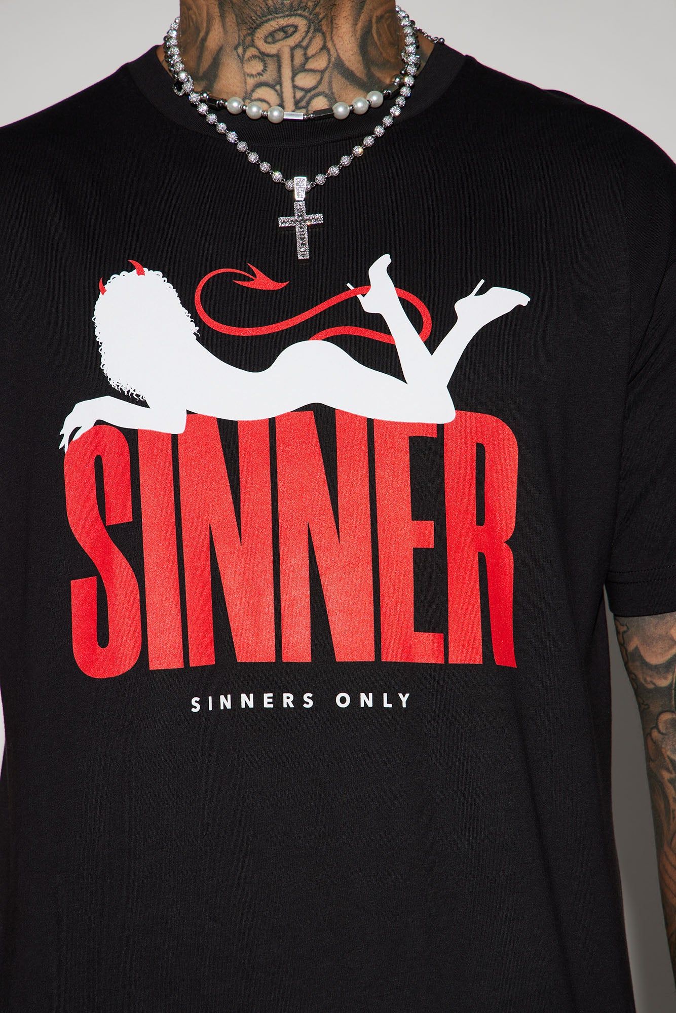 Nothing But Sin Short Sleeve Tee - Black sold by Fashion Nova product image thumbnail 3