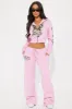 Ed Hardy Flying Skull Pant Set - Pink sold by Fashion Nova
