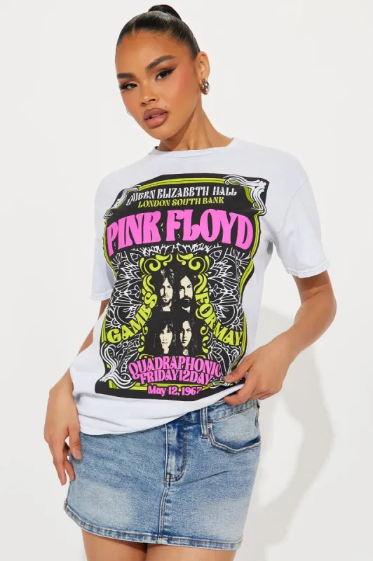 Pink Floyd Poster Washed Tee - Grey/combo sold by Fashion Nova